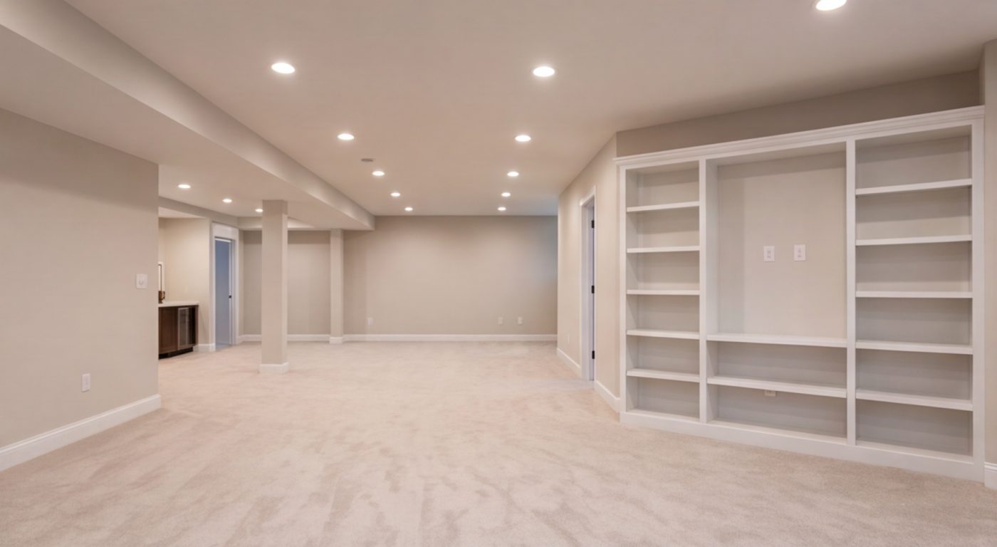 Finished basement, Burlington